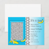 baby shower Uitnodiging Banana Boy Voeg Foto toe (Voorkant / Achterkant)