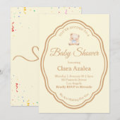 Baby Shower Uitnodiging | Beer (Voorkant / Achterkant)