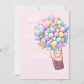 Baby shower Uitnodiging Beer Balloons Barly Wait! (Achterkant)