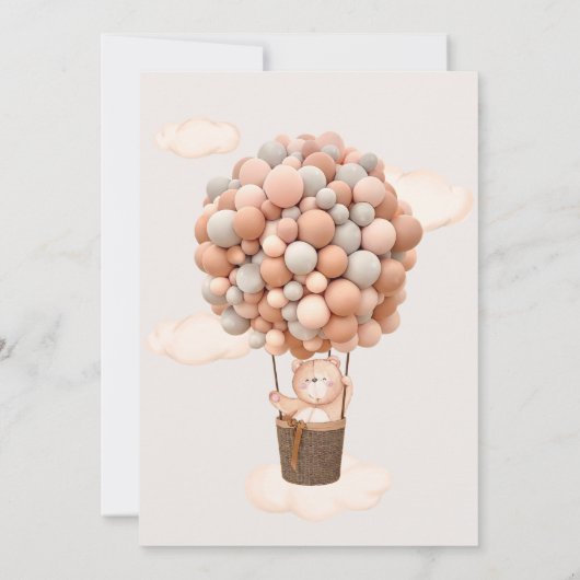 Baby Shower Uitnodiging Beer We Kunnen Haast Niet  (Achterkant)