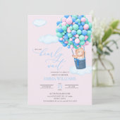 Baby shower Uitnodiging Beer We kunnen wachten. (Staand voorkant)