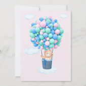 Baby shower Uitnodiging Beer We kunnen wachten. (Achterkant)