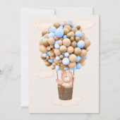 Baby shower Uitnodiging Beer, we kunnen wachten. (Achterkant)