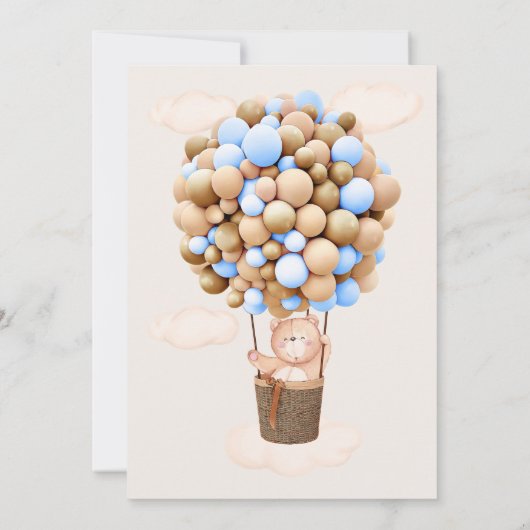 Baby shower Uitnodiging Beer, we kunnen wachten. (Achterkant)