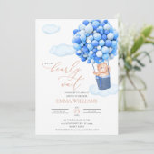 Baby shower Uitnodiging Beer We kunnen wachten. (Staand voorkant)