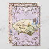 Baby shower Uitnodiging - betoverde Faerie Princes (Voorkant / Achterkant)