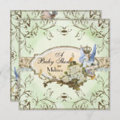 Baby shower Uitnodiging - betoverde Faerie Princes (Voorkant / Achterkant)