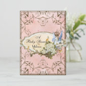 Baby shower Uitnodiging - betoverde Faerie Princes (Staand voorkant)