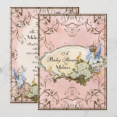 Baby shower Uitnodiging - betoverde Faerie Princes (Voorkant / Achterkant)