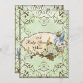 Baby shower Uitnodiging - betoverde Faerie Princes (Voorkant / Achterkant)