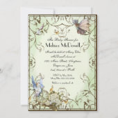 Baby shower Uitnodiging - betoverde Faerie Princes (Achterkant)