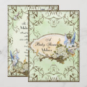 Baby shower Uitnodiging - betoverde Faerie Princes (Voorkant / Achterkant)