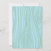 Baby shower uitnodiging, bosdieren kaart (Achterkant)