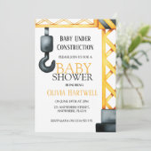 Baby Shower Uitnodiging Bouwplaats~ (Staand voorkant)