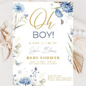 Baby shower Uitnodiging Boy Blue Design Sjabloon B