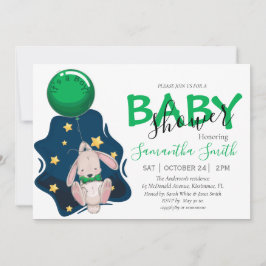 Baby shower-uitnodiging, Boy Rabbit-uitnodiging Aankondiging