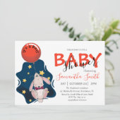 Baby shower-uitnodiging, Boy Rabbit-uitnodiging Aankondiging (Staand voorkant)