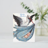 BABY SHOWER UITNODIGING BRIEFKAART (Staand voorkant)