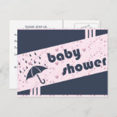 baby shower uitnodiging briefkaart (Voorkant / Achterkant)