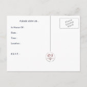 baby shower uitnodiging briefkaart (Achterkant)