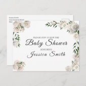 Baby shower Uitnodiging Briefkaart (Voorkant / Achterkant)
