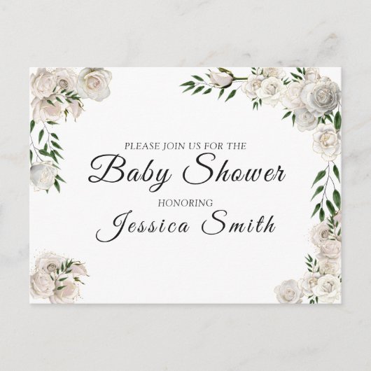 Baby shower Uitnodiging Briefkaart (Voorkant)