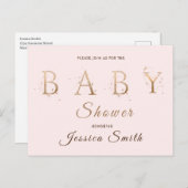 baby shower-uitnodiging briefkaart (Voorkant / Achterkant)