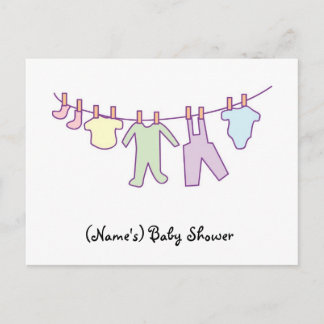 Baby shower Uitnodiging Briefkaart