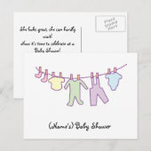 Baby shower Uitnodiging Briefkaart (Voorkant / Achterkant)