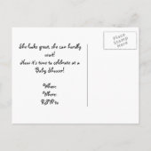 Baby shower Uitnodiging Briefkaart (Achterkant)