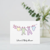 Baby shower Uitnodiging Briefkaart (Staand voorkant)