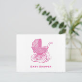 Baby shower Uitnodiging Briefkaart (Staand voorkant)