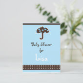 Baby shower Uitnodiging Briefkaart (Staand voorkant)