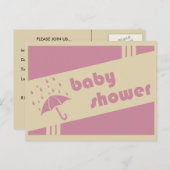 baby shower uitnodiging briefkaart (Voorkant / Achterkant)