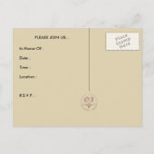 baby shower uitnodiging briefkaart (Achterkant)