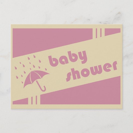 baby shower uitnodiging briefkaart (Voorkant)