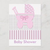 Baby shower uitnodiging briefkaart (Voorkant)