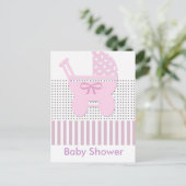 Baby shower uitnodiging briefkaart (Staand voorkant)