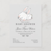 BABY SHOWER | Uitnodiging bunny uit te zenden (Voorkant)