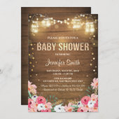 baby shower uitnodiging Code Rustic Floral Garden (Voorkant / Achterkant)