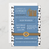 Baby shower uitnodiging Cowboy Boots (Voorkant / Achterkant)
