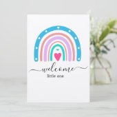 Baby shower Uitnodiging - Custom Boy of Girl Kaart (Staand voorkant)