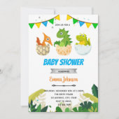 Baby shower-uitnodiging Dinosaur Bedankkaart (Voorkant)