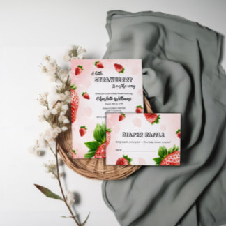 Baby shower Uitnodiging - Een beetje aardbei