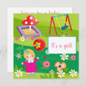 Baby shower-uitnodiging feestdagenkaart (Voorkant / Achterkant)