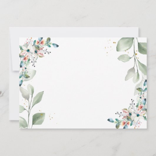 Baby shower Uitnodiging Franse Macarons Flowers (Achterkant)