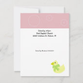 Baby Shower Uitnodiging Gele Eenden (Achterkant)