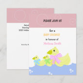 Baby Shower Uitnodiging Gele Eenden (Voorkant / Achterkant)