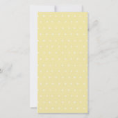 Baby Shower Uitnodiging Gele Kleren Bladrijk (Achterkant)