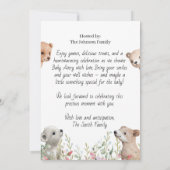 Baby shower Uitnodiging – Gepersonaliseerde Baby C (Achterkant)